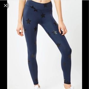New Terez navy star foil legging size M